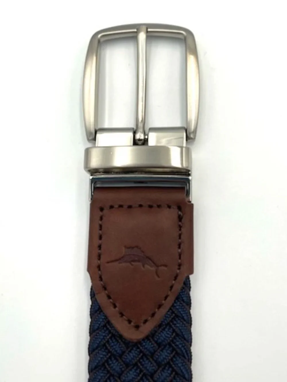 Tommy Bahama Men's‎ Stretch Braided Reversible Belt Blue Brown L/XL 38-42